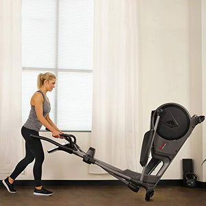 Sunny Health & Fitness Magnetic Elliptical Trainer Machine w/Device Holder, Programmable Monitor and Heart Rate Monitoring, 330 LB Max Weight - SF-E3912