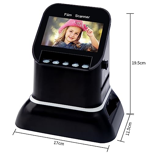 PACUM Digital Film Scanner with 4.3'' LCD Screen, Converts Films/Slides/Negatives to JPEG