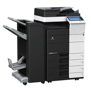 Konica Minolta bizhub C554e Copier-Printer-Scanner 55ppm Color/Black White-2 Trays and Cabinet.