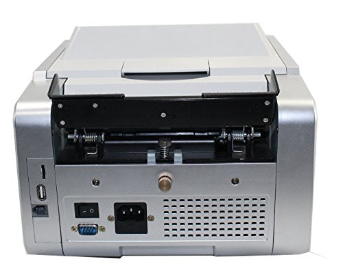 SILVER by AccuBANKER S6500+Thermal Printer Cash Counter Money Counter Machine Quick Mixed Denomination Bill Counter with Counterfeit Detector UV, MG, Infrared, Size & Metal Thread (S6500)