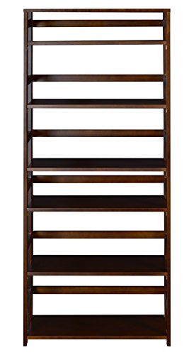 Regency Flip Flop 67-inch High Folding Bookcase- Mocha Walnut