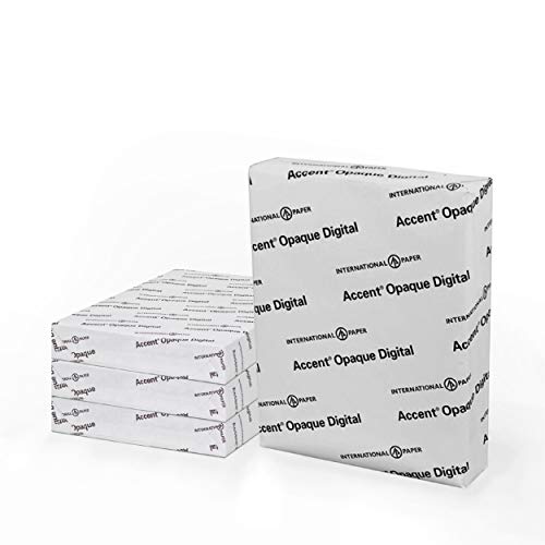 Accent Opaque White Printer Paper, 12” x 18” 28lb Copy Paper – 1,600 Sheets (4 Reams) – Premium Computer Paper with Super Smooth Finish, 97 Bright, 104gsm – Ideal for Ink Heavy Printing – 189024C