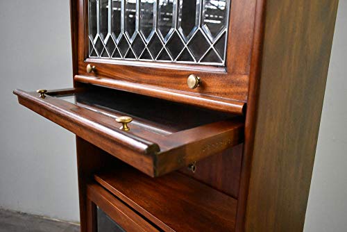 Crafters and Weavers Legacy 4 Door Barrister Bookcase - Brown Walnut