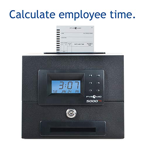 Pyramid 5000HD Heavy Duty Steel Auto Totaling Time Clock - Made in the USA