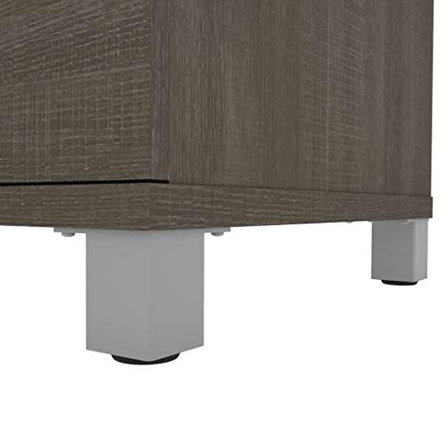Bestar, Universel Collection, Modern Executive Office L-Shaped Desk with Storage Space
