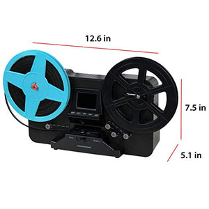 Magnasonic Super 8/8mm Film Scanner, Converts Film into Digital Video, Vibrant 2.3" Screen, Digitize and View 3", 5" and 7" Super 8/8mm Movie Reels (FS81)