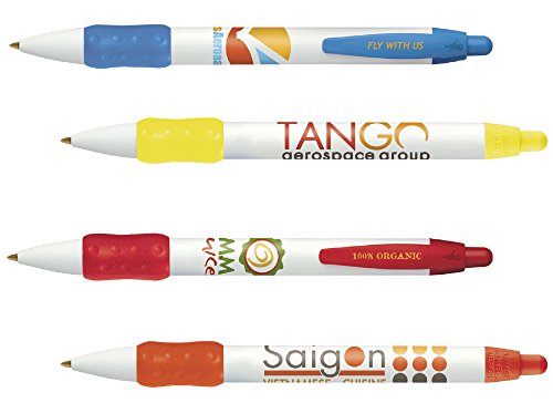 Personalized BIC WideBody Retractable Pens with Color Grip Printed with Your Logo or Message - 300 QTY