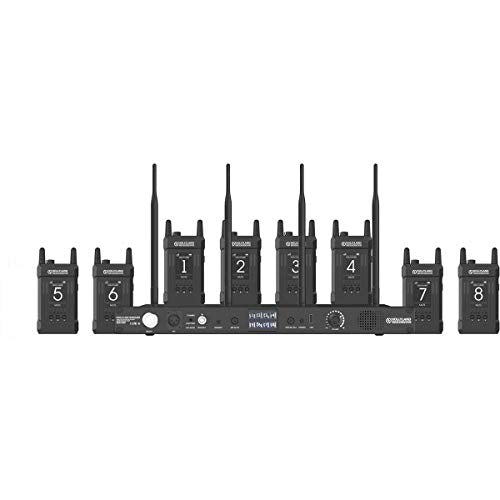 Hollyland SYSCOM 1000T Full Duplex Intercom System with Tally - 1 Base Station, 8 Beltpacks