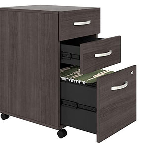 Bush Business Furniture Studio A 3 Drawer Mobile File Cabinet-Assembled, Storm Gray