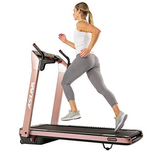 Asuna SpaceFlex Electric Treadmill with Auto Incline, LCD and Pulse Grips, Speakers, Tablet Holder, 220 LB Max Weight, Folding and Portability Wheels - 7750P