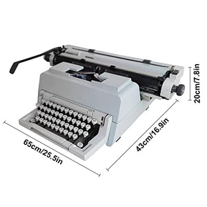 Amdsoc Large Retro Mechanical Typewriter, All Aluminum Alloy Body, 65 * 43 * 20CM