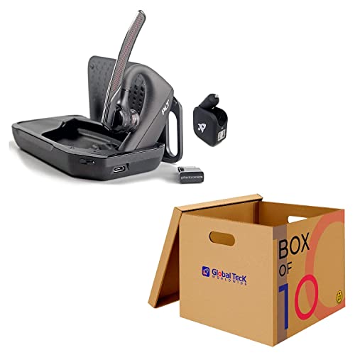 Global Teck Worldwide Poly Plantronics Voyager 5200 UC Bluetooth Headset Bundle - Pack of 10