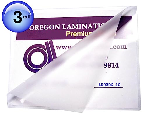 Oregon Lamination Premium 2000 Qty 3 Mil 9 x 11-1/2 Hot Letter Laminating Pouches