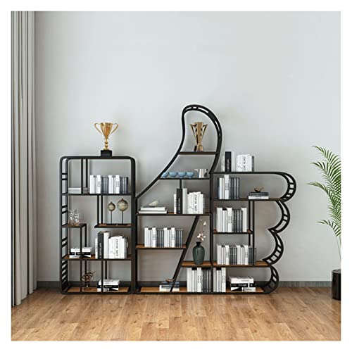 HARAY Wrought Iron Bookshelf - Black, Creative Living Room & Office Book Shelf