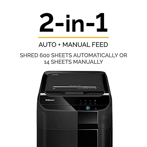 Fellowes AutoMax 600M 2-in-1 Heavy Duty Auto Feed Commercial Paper Shredder