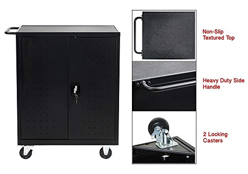 EZ Charge Mobile Charging Cart for iPads, Chromebooks, Laptops - 30 Device, Surge Protection