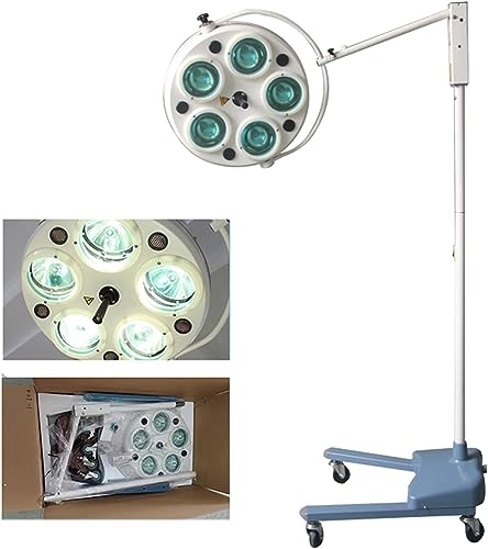ZGOOD Floor-Standing Shadowless Operating Lamp Surgical Mobile Examination Light - Halogen Bulbs