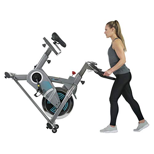 EFITMENT Indoor Cycling Bike, Magnetic Resistance Belt Drive Exercise Stationary Cycle w/ Digital Monitor, Pulse Grips, Ipad/Tablet Holder, Chromed Flywheel (29 LB Flywheel)