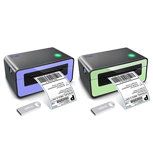 POLONO Label Printer - 150mm/s 4x6 Thermal Label Printer, Commercial Direct Thermal Label Maker, Compatible with Amazon, Ebay, Etsy, Shopify and FedEx, Support Windows and Mac (Purple, Green)