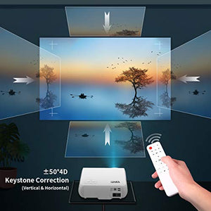 Projector, YABER Native 1920x 1080P Projector 6800 Lumens Full HD Video Projector, ±50° 4D Keystone Correction,LCD LED Home Projector Compatible with Smartphone,PC,TV Box,PS4