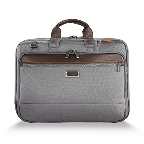 Briggs & Riley @ Work-Brief Briefcase, Gray, Large Expandable