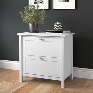 Bush Furniture Broadview 2 Drawer Lateral File Cabinet in Pure White