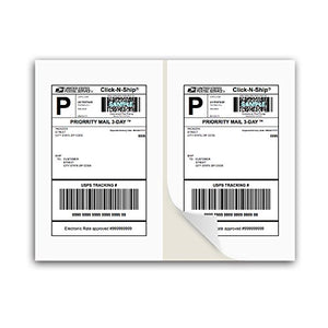 PACKZON Shipping Labels with Self Adhesive, Square Corner, for Laser & Inkjet Printers, 8.5 x 5.5 Inches, White, Pack of 20000 Labels