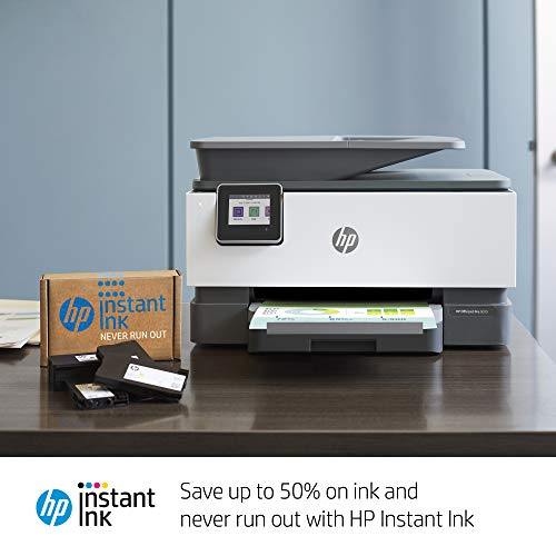 HP OfficeJet Pro 9015 All-in-One Wireless Printer, with Smart Home Office Productivity, HP Instant Ink, Works with Alexa (1KR42A)