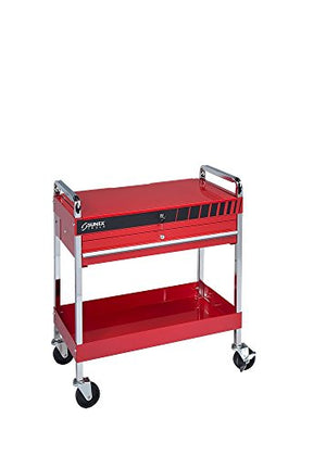Sunex Tools Service Cart with Locking Top and Locking Drawer - Red