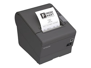 Epson C31CA85656 TM-T88V Thermal Receipt Printer with Power Supply, Energy Star Rated, Ethernet and USB Interface, Dark Gray