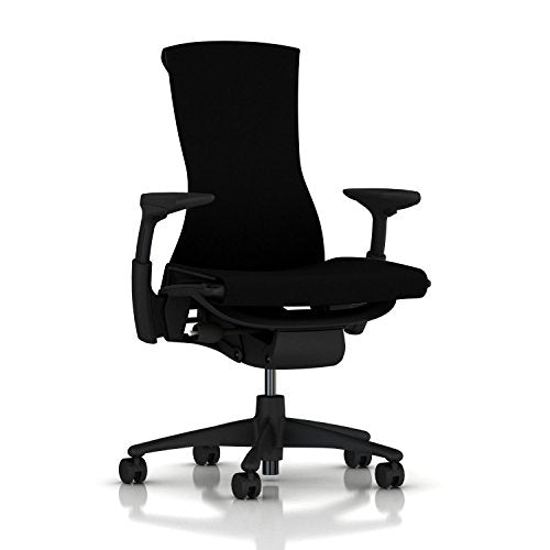 Herman Miller Embody Ergonomic Office Chair | Adjustable Arms & Carpet Casters | Black Rhythm