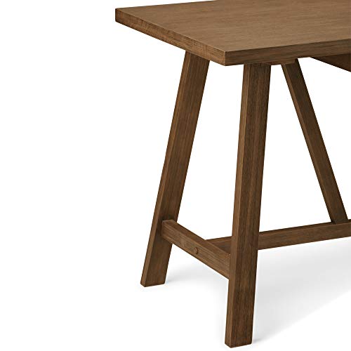 SIMPLIHOME Dylan SOLID WOOD Modern Industrial 60 inch Wide Home Office Desk, Writing Table, Workstation, Study Table Furniture in Rustic Natural Aged Brown