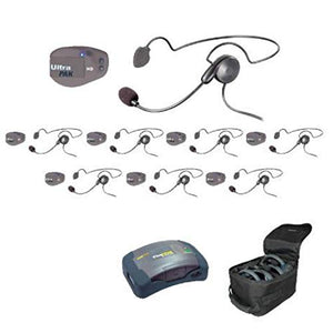 EARTEC UPCYB8 UltraPAK and HUB Headset System with 1-HUB, 8-UltraPAK and 8-Cyber Headsets