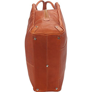 Piel Leather Laptop Travel Tote, Chocolate