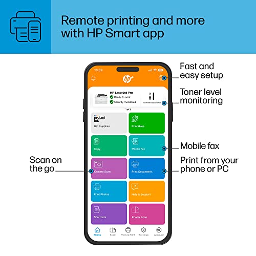 HP LaserJet Pro 4001dwe Monochrome Wireless Printer with HP+ Smart Office Features