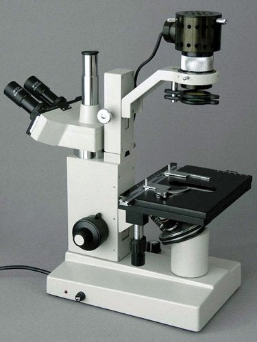 AmScope IN200B-9M Inverted Tissue Culture Microscope 40X-800X + 9M Camera