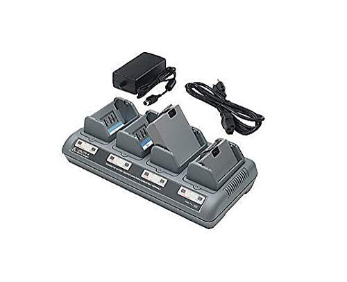 4-Bay Battery Charger Kit, for Zebra Barcode Printer Batteries: QL420, QL320, QL220 - RW420, RW220 - QLn420, QLn320, QLn220 (Renewed)