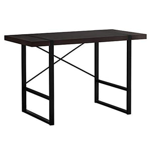 Monarch Specialties Laptop Table for Home & Office-Study Computer Desk-Contemporary Style-Metal Legs, 48" L, Cappuccino