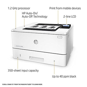 HP Laserjet Pro M402n Monochrome Printer, (C5F93A) (Renewed)