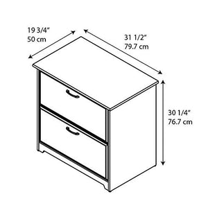 StarSun Depot 2-Drawer Lateral File Cabinet in Cherry Wood Finish