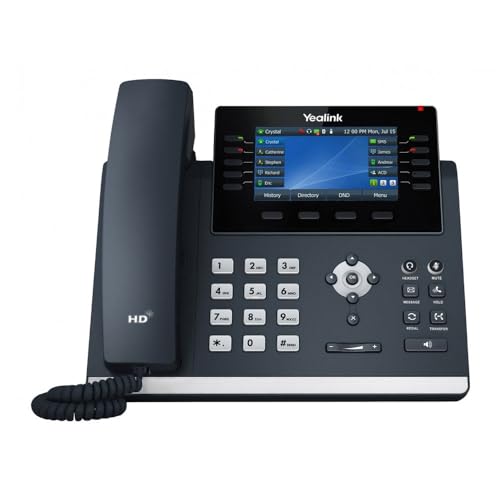 MM MISSION MACHINES Business Phone System Y200: Yealink T46U Phones + Server + 1 Year Phone Service (4 Phone Bundle)