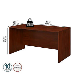 Bush Business Furniture Studio C Office Desk, 60W x 30D, Hansen Cherry