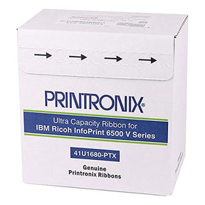 Printronix 41U1680-PTX Twin Spool Ribbon Pack of 6 Black