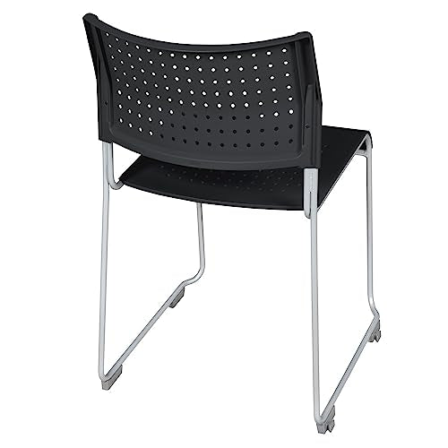 Regency Eris Stack Chair, 20 Pack, Black