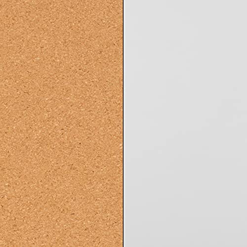 Flash Furniture HERCULES Series 53"W x 59"H Reversible Mobile Cork Bulletin Board and White Board with Pen Tray