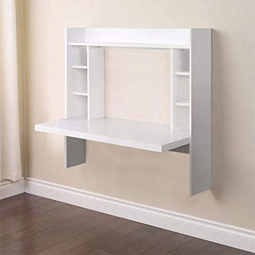 2021 New Floating Desk Hanging Desk for Small Space,Anti-Fall,Wall Mounted Computer Desks Home Office Desk,Compact Workstation Drop-Leaf Table for Laptop PC Notebook
