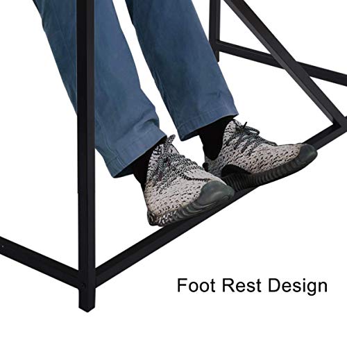 BRLUCKY PlazaL Shaped Computer Desk Metal Sturdy Corner Desk for Home Office, Industrial Writing Workstation 58.3 x 49.6 Inch Good Day for You