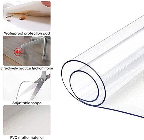 HAIZON Hard-Floor Chair Mat Clear Waterproof Non-Slip Rectangle Floor Protector - Multiple Sizes
