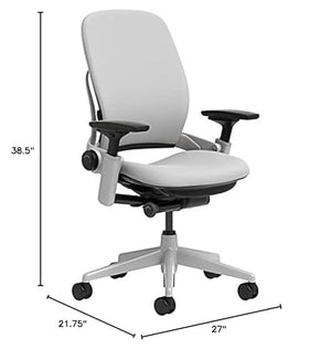 Steelcase Leap Office Chair with Natural Glide System - Nickel Gray Fabric