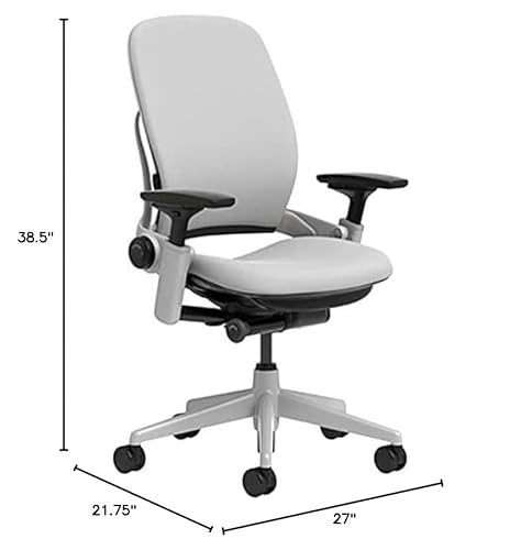 Steelcase Leap Office Chair with Natural Glide System - Nickel Gray Fabric